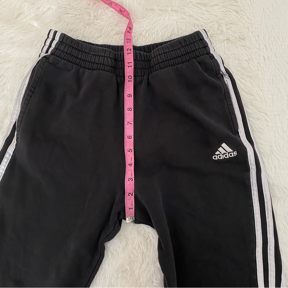 Retro Adidas 3 stripe sweatpants / joggers - black & white stripes - Picture 13 of 14